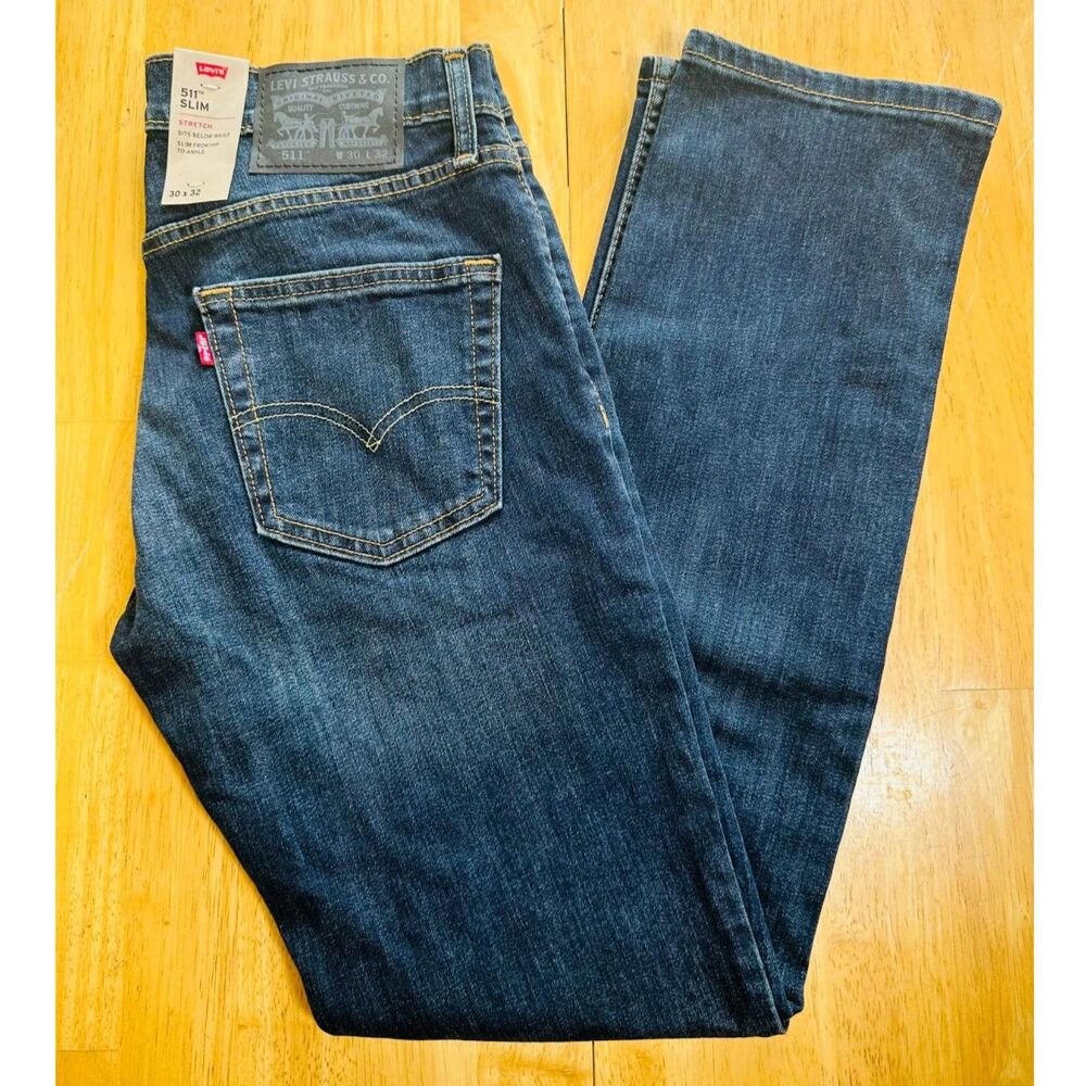 Levi's 511 Slim Fit Stretch Men’s Size 30X32 Jeans Blue Medium Wash NEW W/Tags